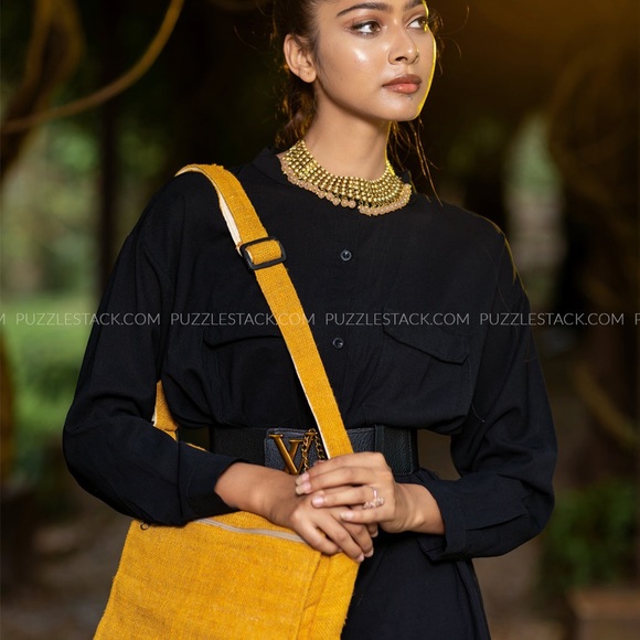 Pure Hemp Crossbody Bag Yellow - Picture 3 of 7